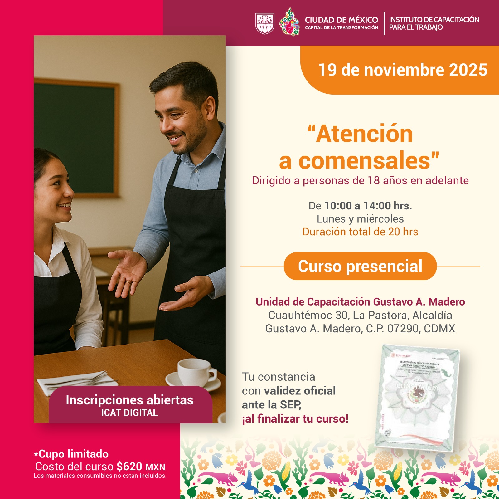 Atención a comensales